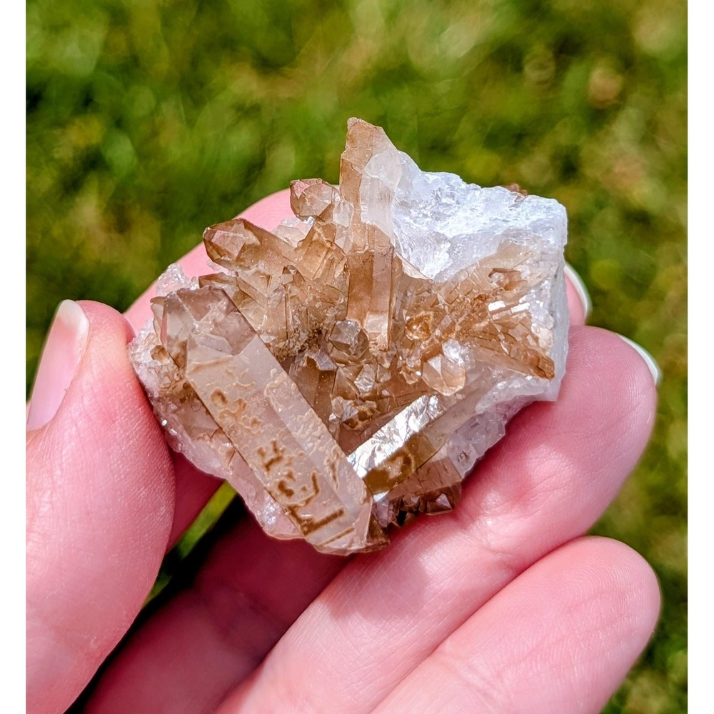 Chocolate Lithium Iodalite Quartz Cluster #1B  1.3 oz Sparkly Brazilian Specimen